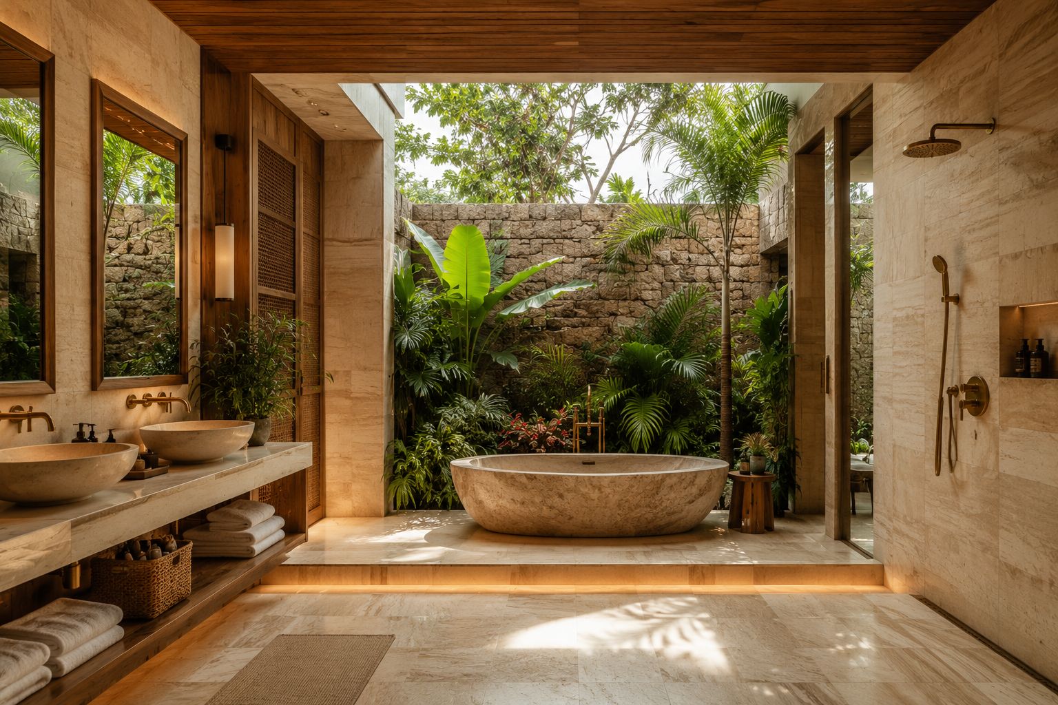 Courtyard bathroom