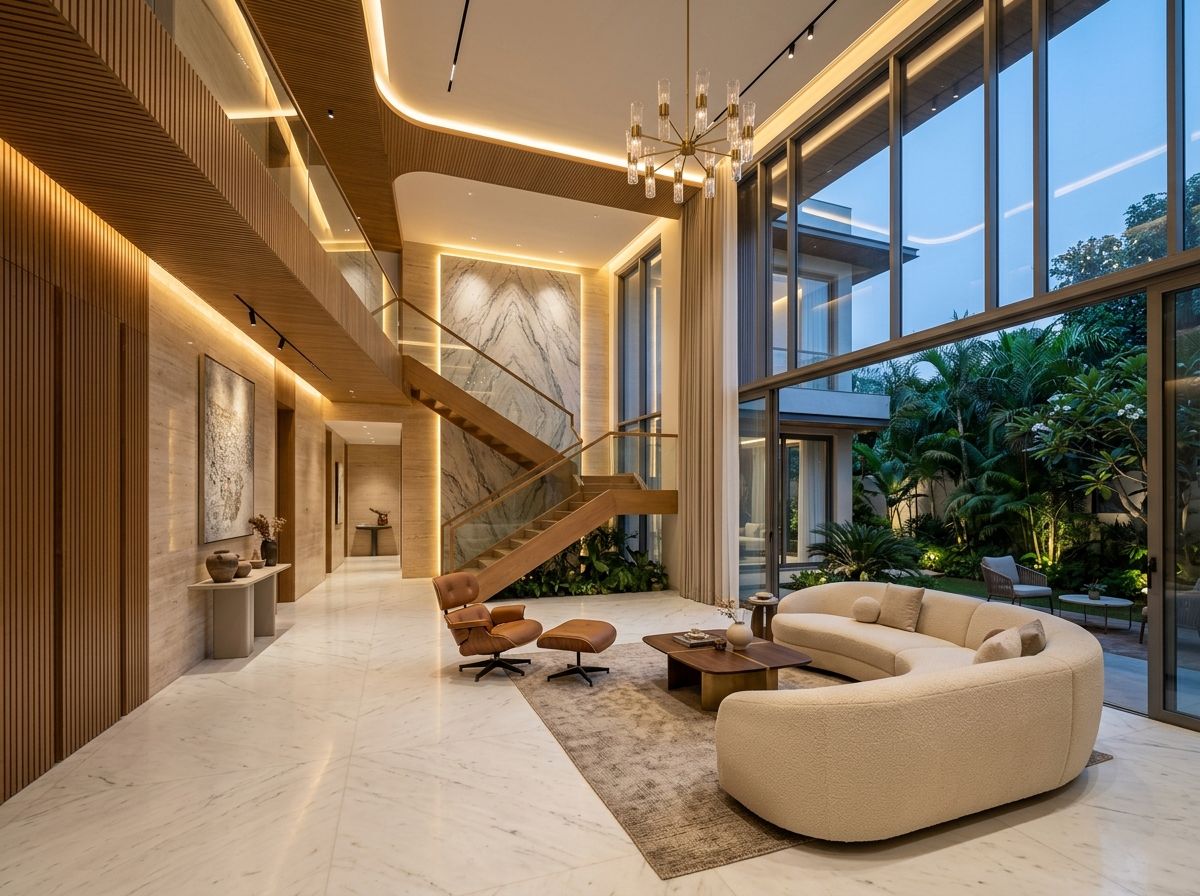 Double-height lounge