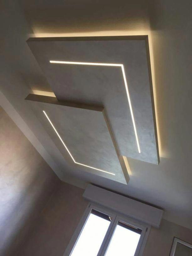 Layered profile-light ceiling